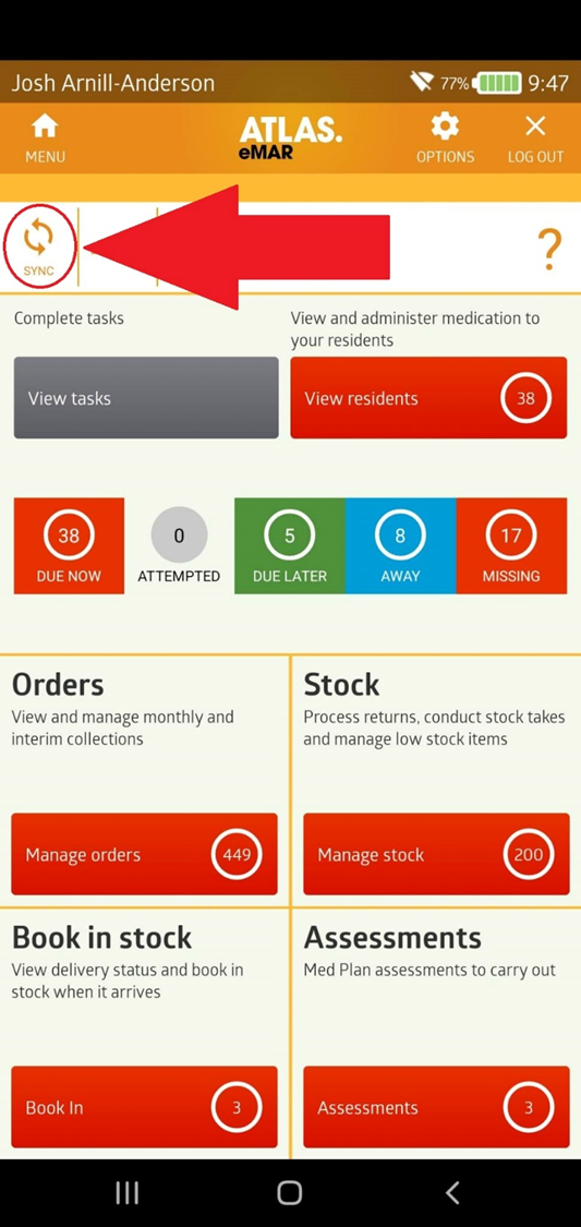 Synchronization troubleshooting steps for Atlas eMAR – Atlas